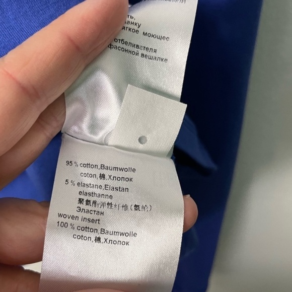 Marc Cain v neckline ruffle trim top in Atlantic blue - Picture 8 of 9